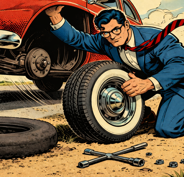 Clark Kent Change Tire